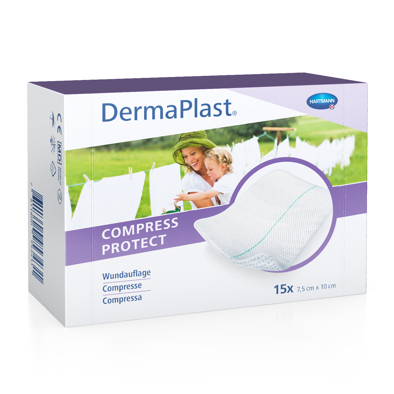 Image of DermaPlast Compress Protect 7.5x10cm 15 Stk
