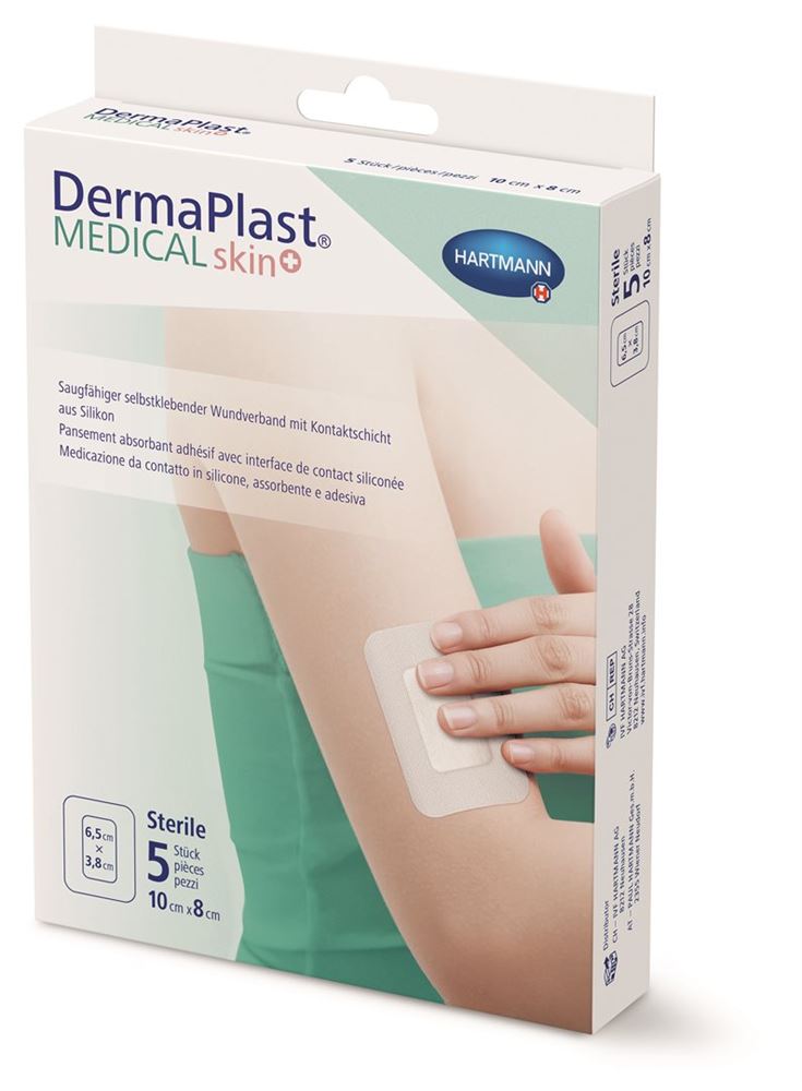 Image of DermaPlast Medical skin+ 10x8cm 5 Stk