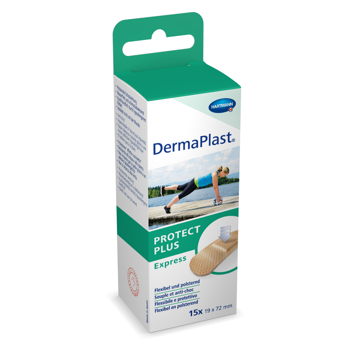 Dermaplast ProtectPlus Express 19x72mm Box 15 Stk