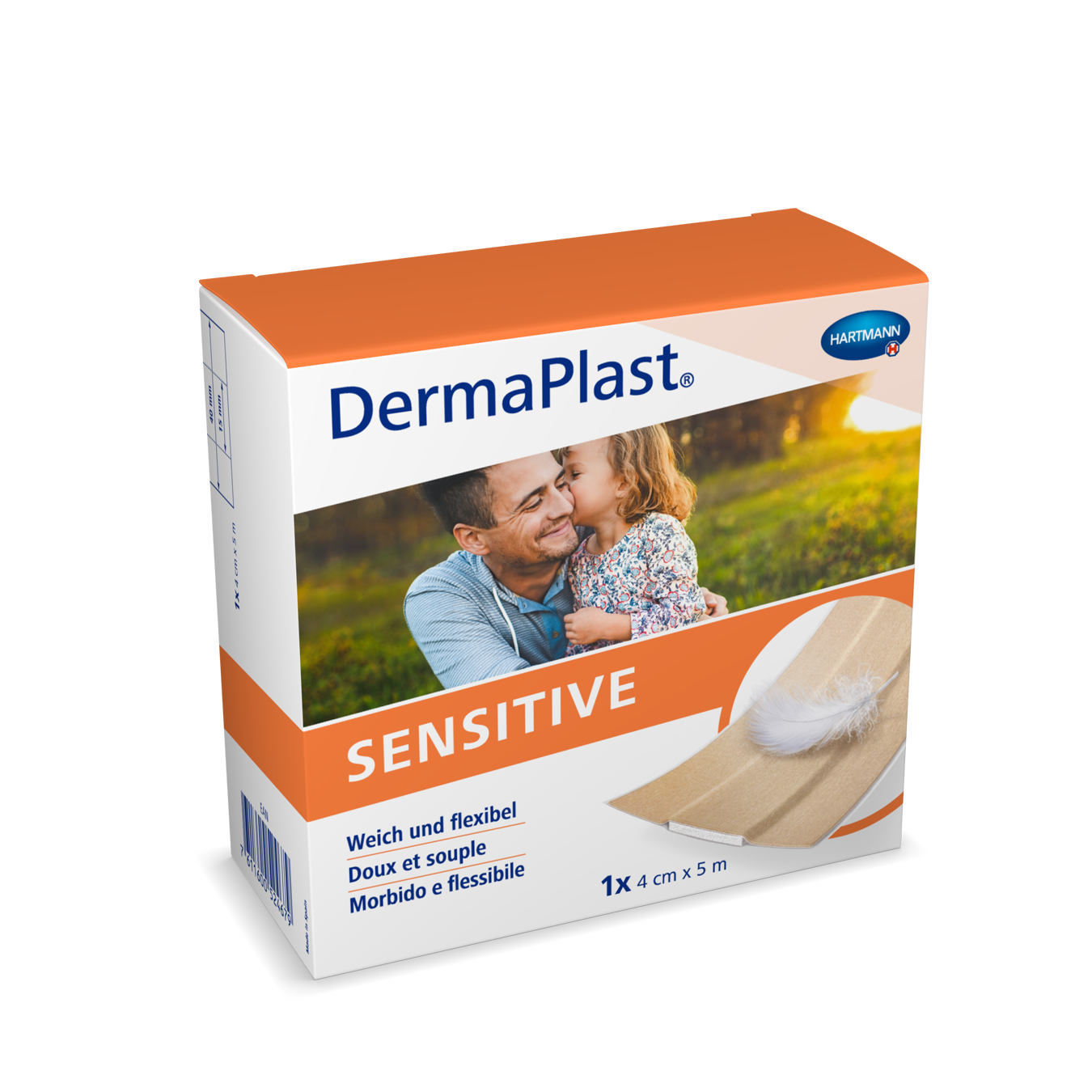 Image of Dermaplast Sensitive Schnellverband 4cmx5m hautfarbig Rolle