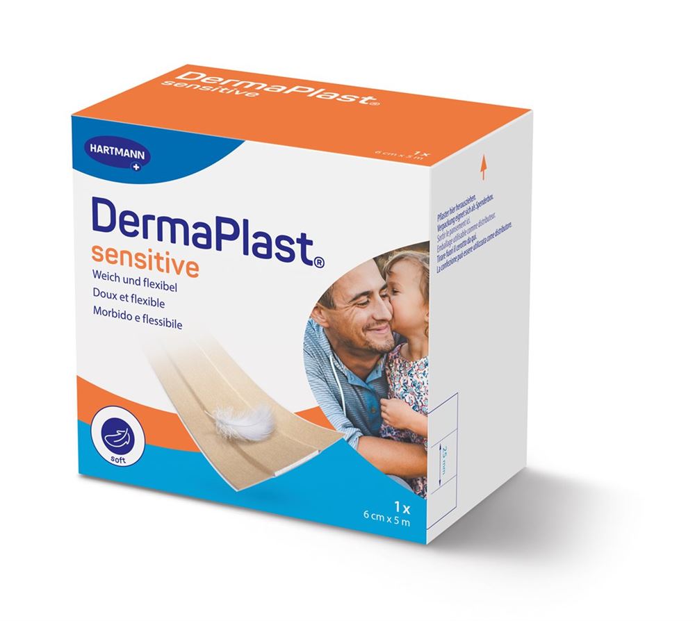 Image of DermaPlast Sensitive Schnellverband 6cmx5m beige