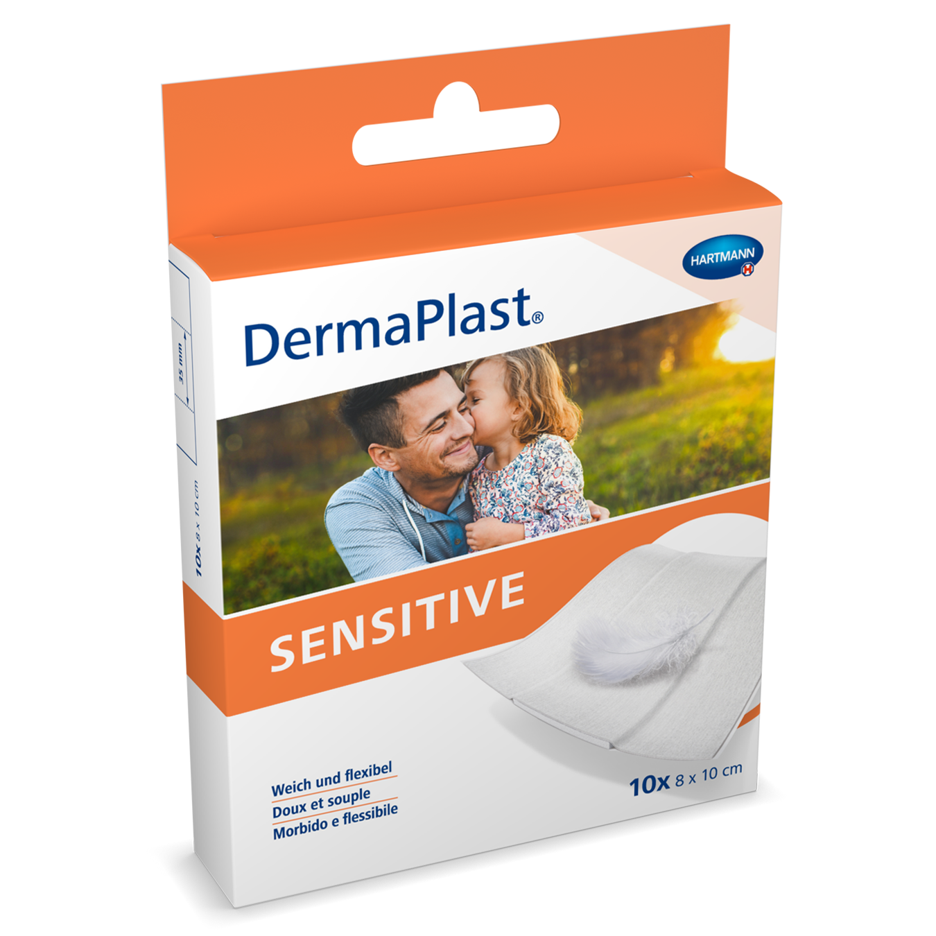 Image of DermaPlast Sensitive Schnellverband 8x10cm weiss 10 Stk