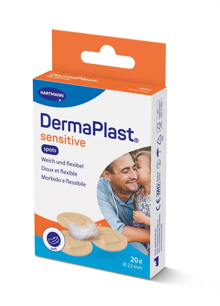 Image of DermaPlast Sensitive Spots 22mm 20 Stk