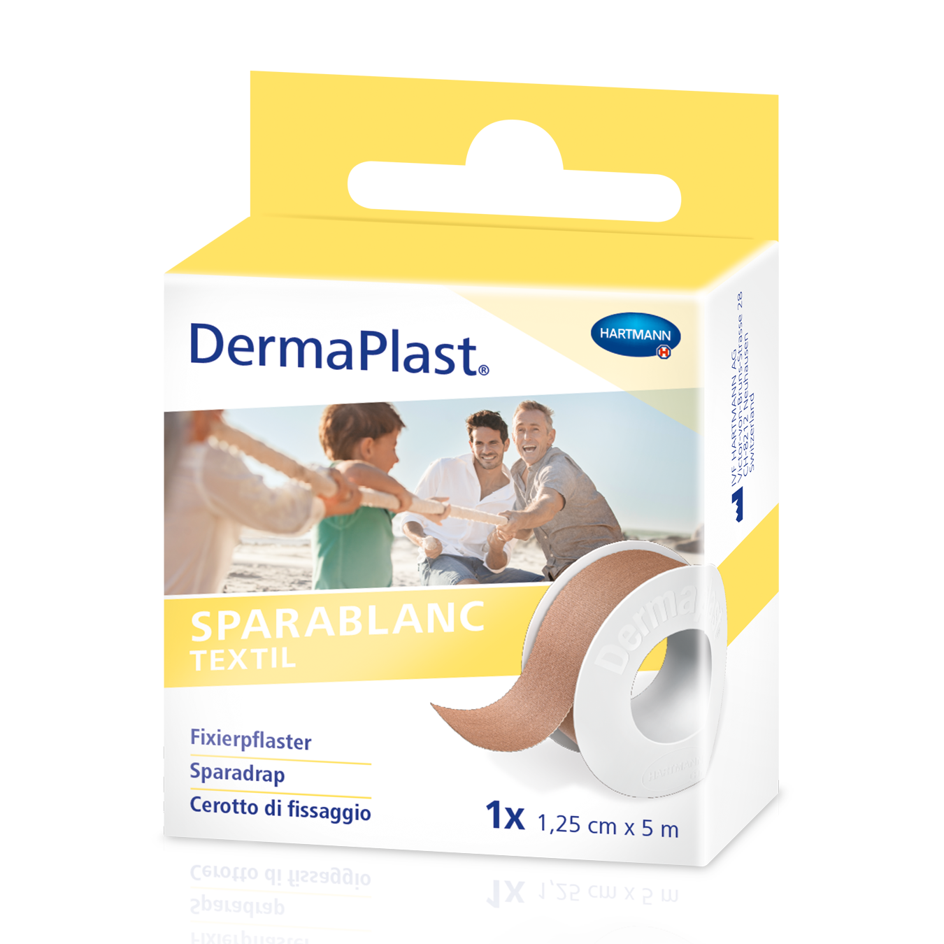 Image of Dermaplast Sparablanc Textil 1.25cmx5m hautfarbe