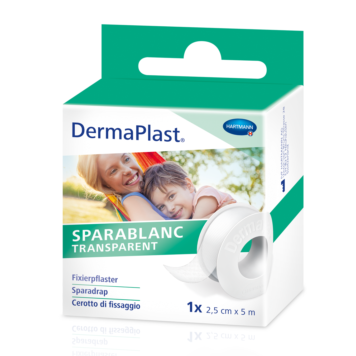Image of Dermaplast Sparablanc Transparent 2.5cmx5m weiss