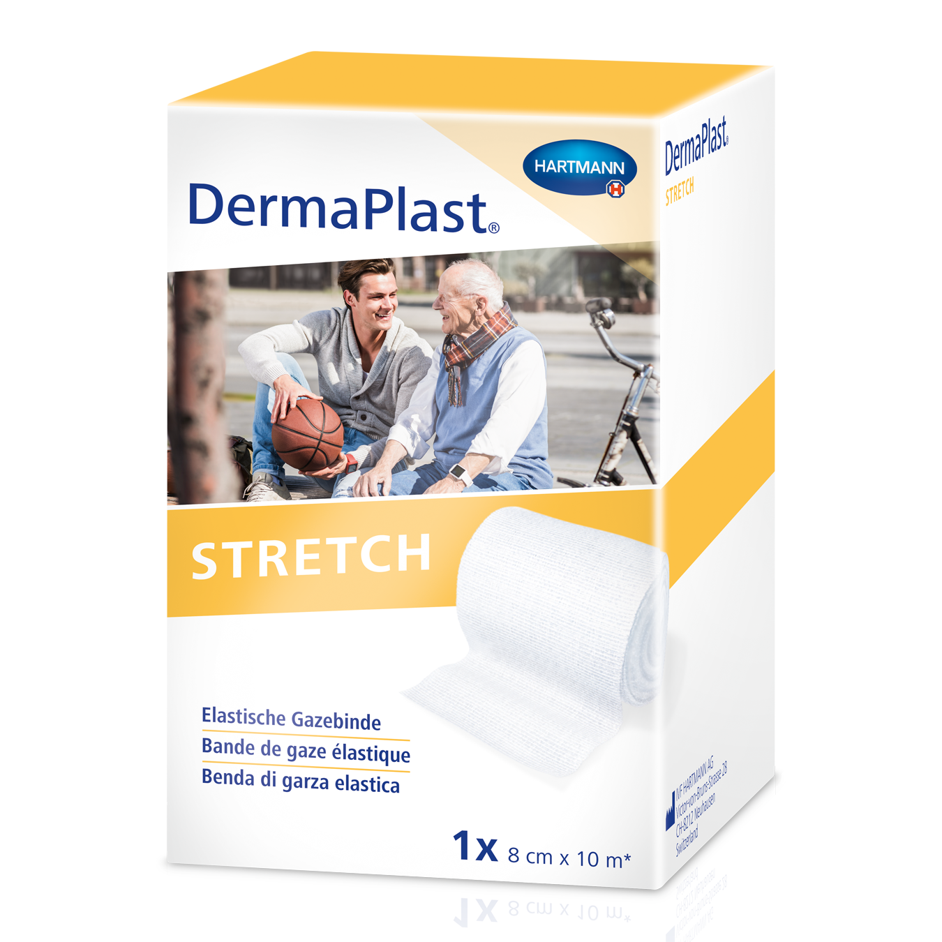 Image of DermaPlast Stretch elatische Gazebinde 8cmx10m weiss