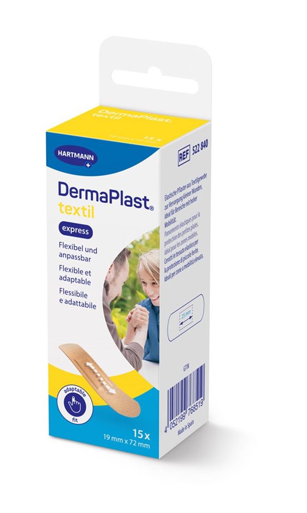 Image of DermaPlast Textil Express Strips 19x72mm 15 Stk