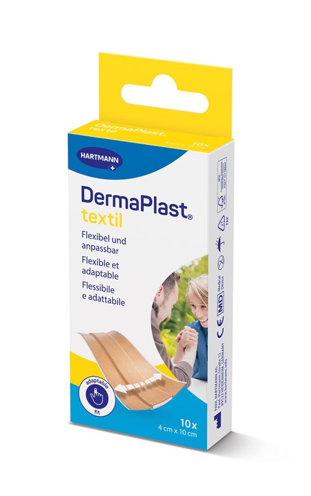Image of DermaPlast Textil Schnellverband 4x10cm beige 10 Stk
