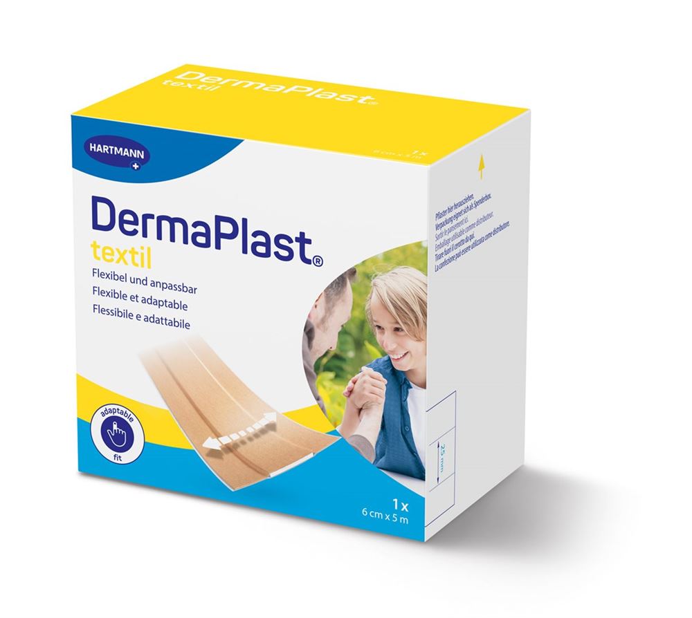 Image of DermaPlast Textil Schnellverband 6cmx5m beige
