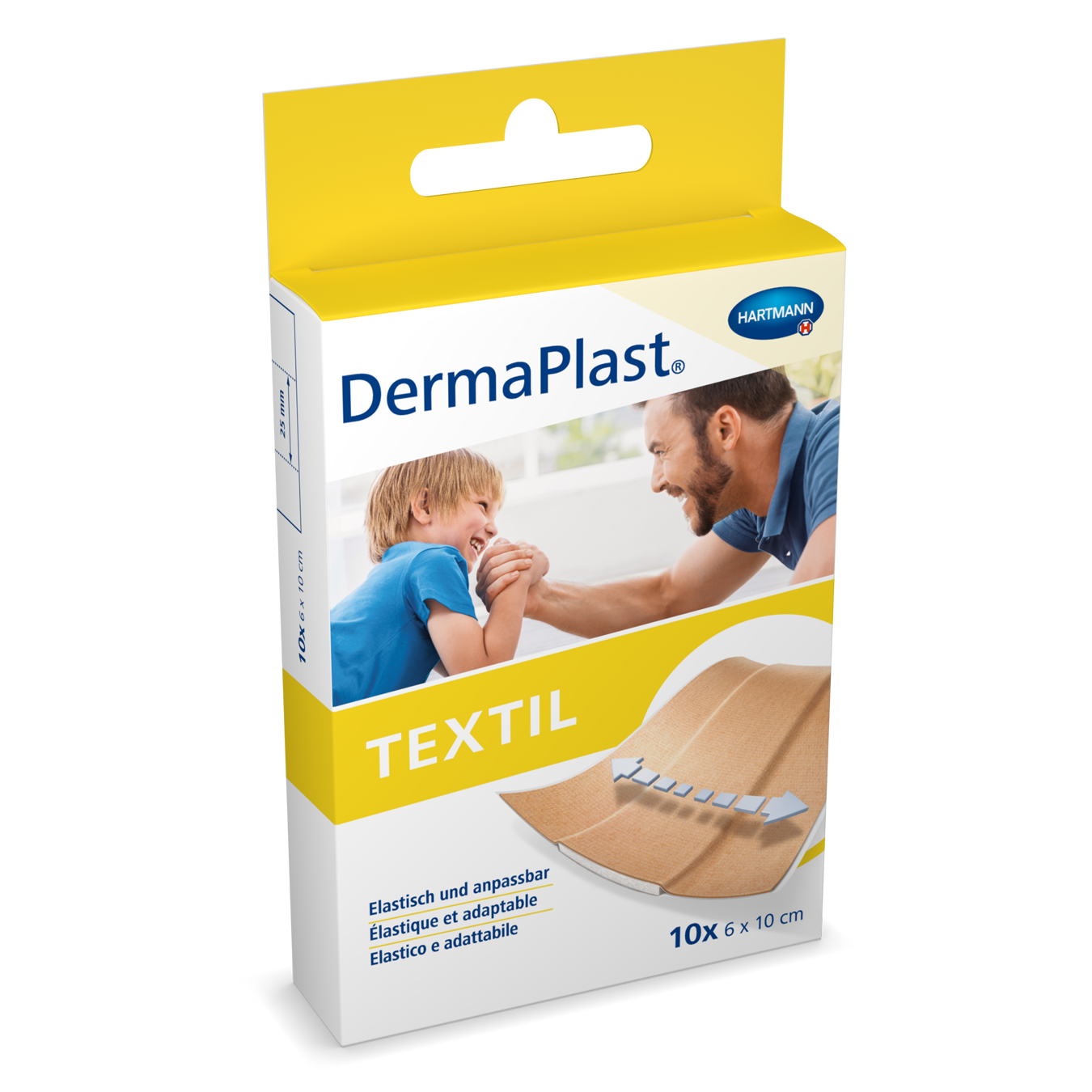 DermaPlast Textil Schnellverband 6x10cm beige Box 10 Stk