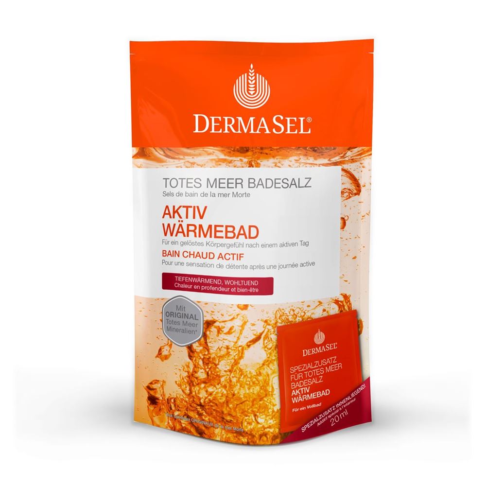Image of DermaSel Badesalz Aktiv Wärme +20ml Btl 400 g