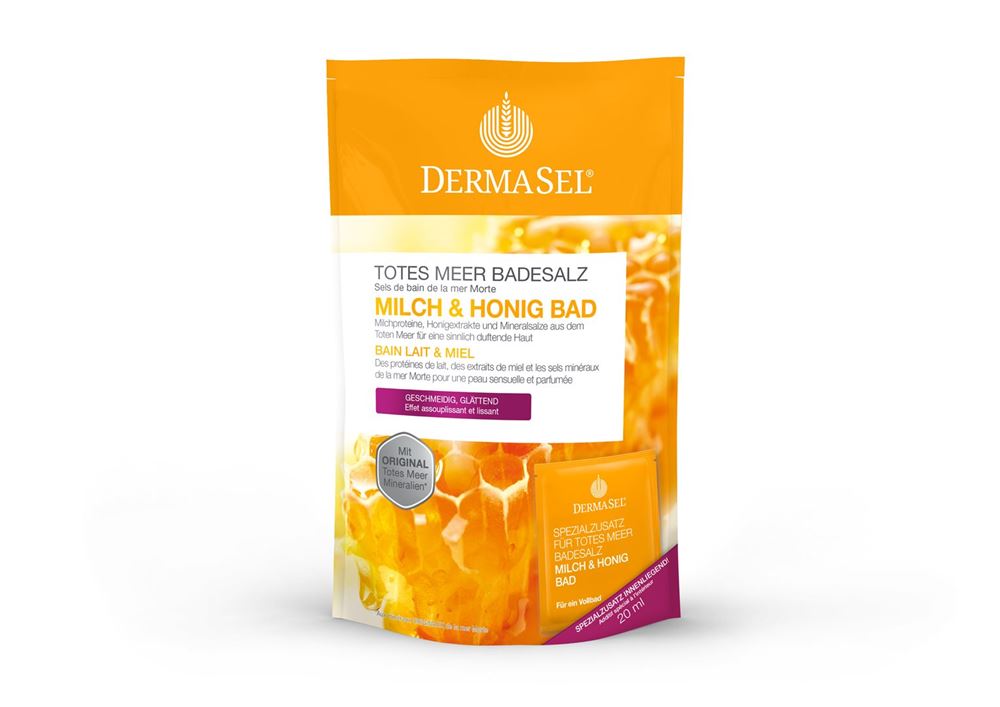 Image of DermaSel Badesalz Milch & Honig deutsch/französisch Btl 400 g
