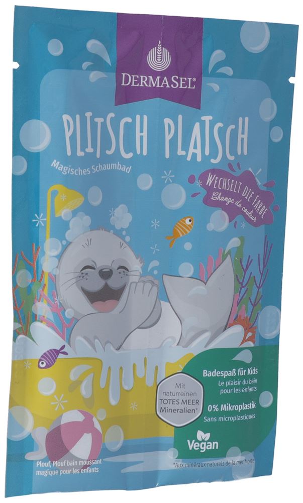 Image of DermaSel Kinderschaumbad Plitsch Platsch deutsch französisch 2 Btl 15 ml