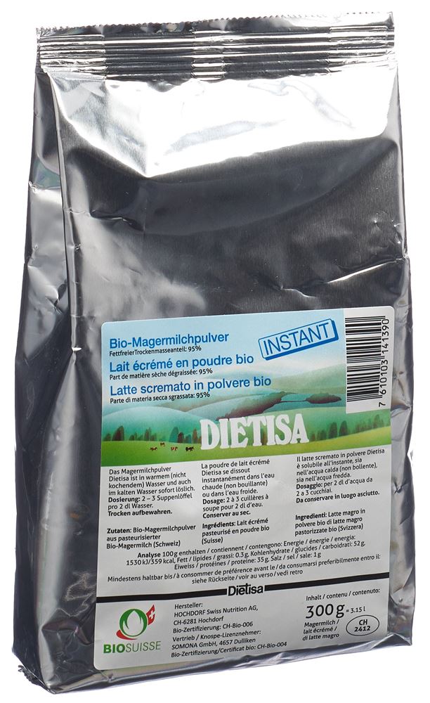 Dietisa Magermilchpulver instant Bio Btl 300 g