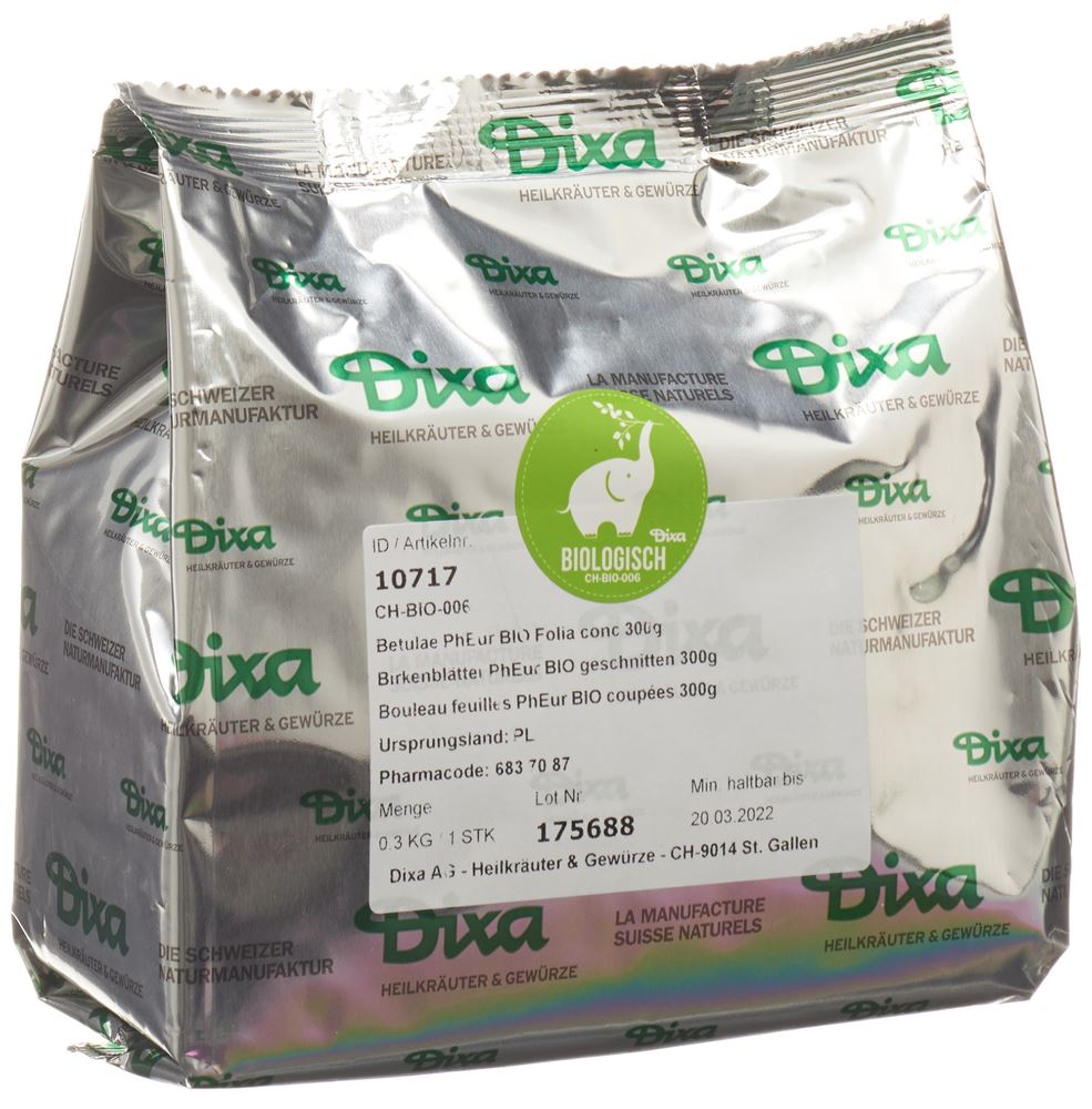 Dixa Birkenblätter DIX BIO geschnitten 300 g