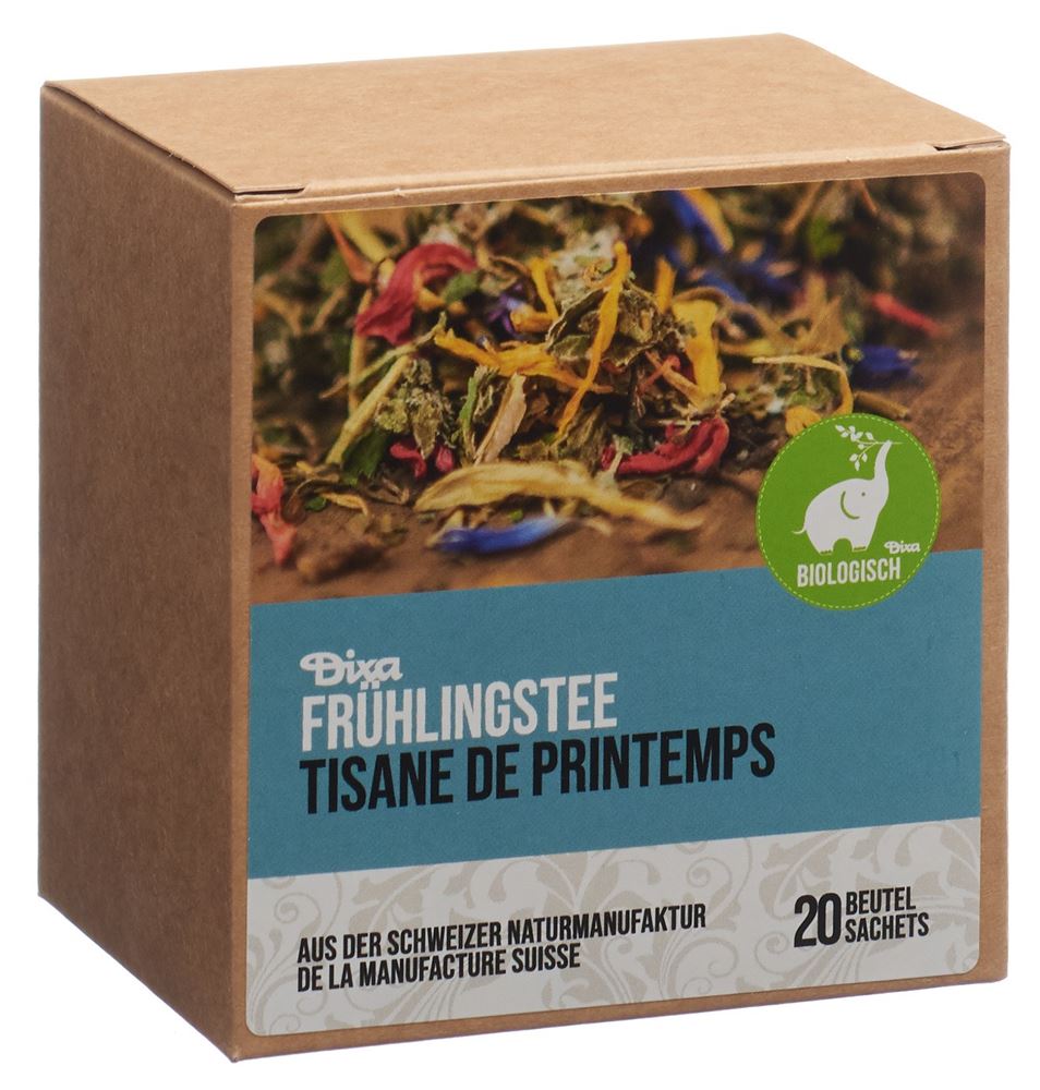 Image of Dixa Frühlingstee BIO Pyramiden Beutel M Box braun 20 Stk