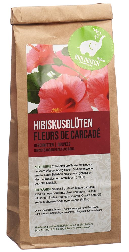 Image of Dixa Karkade Hibiskusblüten PhEur BIO geschnitten 100 g