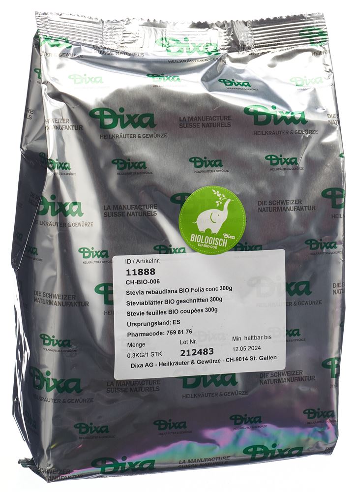 Dixa Steviablätter BIO geschnitten 300 g
