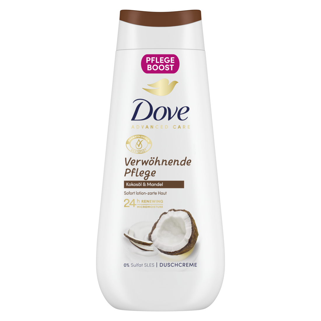 Image of Dove Advanced Care Duschcreme verwöhnende Pflege Kokosöl & Mandel Fl 225 ml