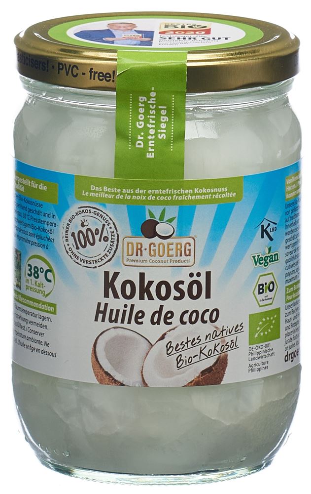 Dr. Goerg Huile de coco crue verre 500 ml