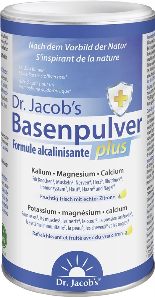 Dr. Jacob's Basenpulver plus Citrat-Laktat-Mineralstoffe Kalium Magnesium Calcium 300 g