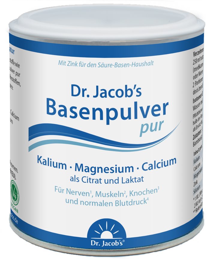 Dr. Jacob's Basenpulver pur Citrat-Laktat-Mineralstoffe Kalium Magnesium Calcium Ds 200 g