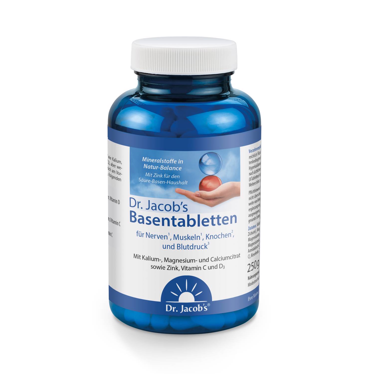 Dr. Jacob's Basentabletten Citrat-Mineralstoffe Kalium Magnesium Calcium 250 Stk