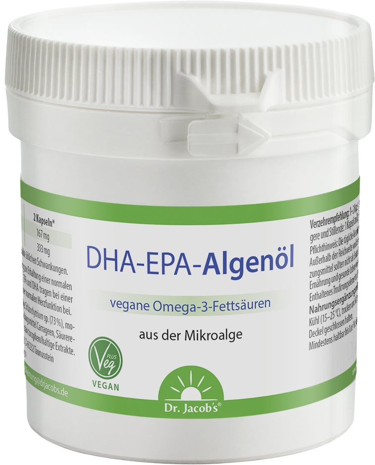 Dr. Jacob's DHA-EPA-Algenöl Kaps Omega-3-Fettsäuren Ds 60 Stk