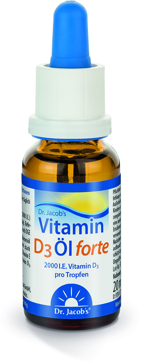 Dr. Jacob's Vitamin D3 Öl forte 2000 IE hochdosiert Pip Fl 20 ml