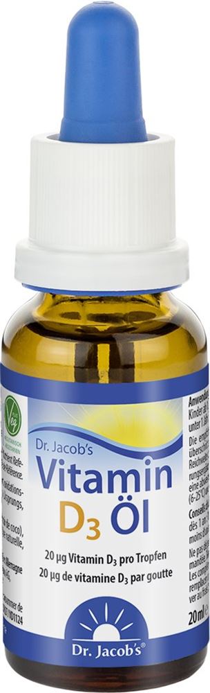 Dr. Jacob's Vitamin D3 Öl Tropfen 800 IE Pip Fl 20 ml