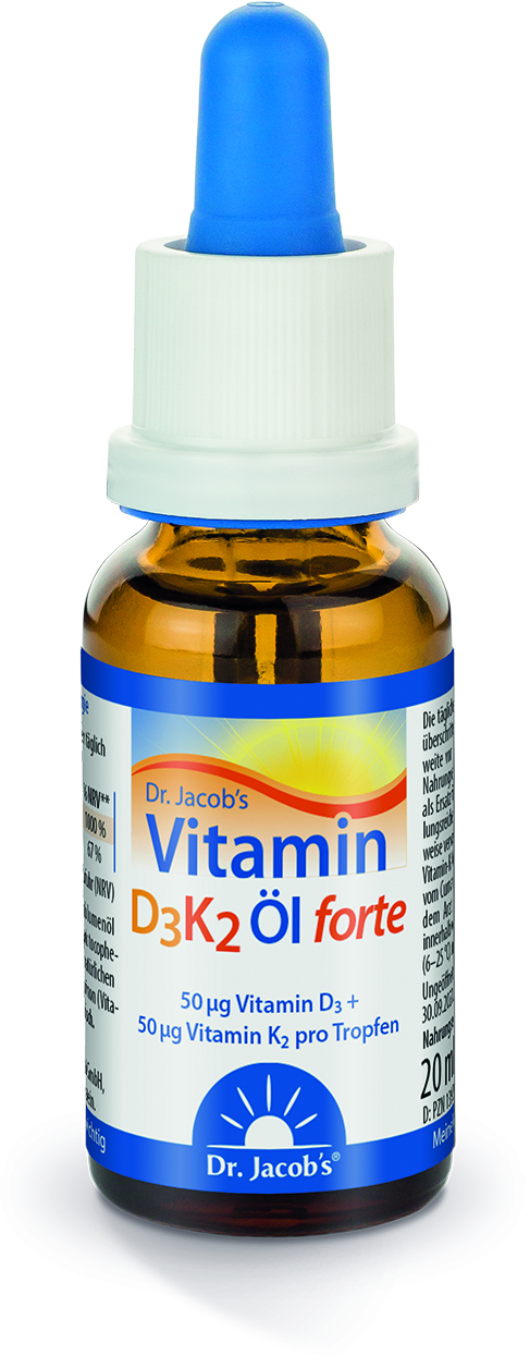 Dr. Jacob's Vitamin D3K2 Öl forte 2000 IE hochdosiert Pip Fl 20 ml