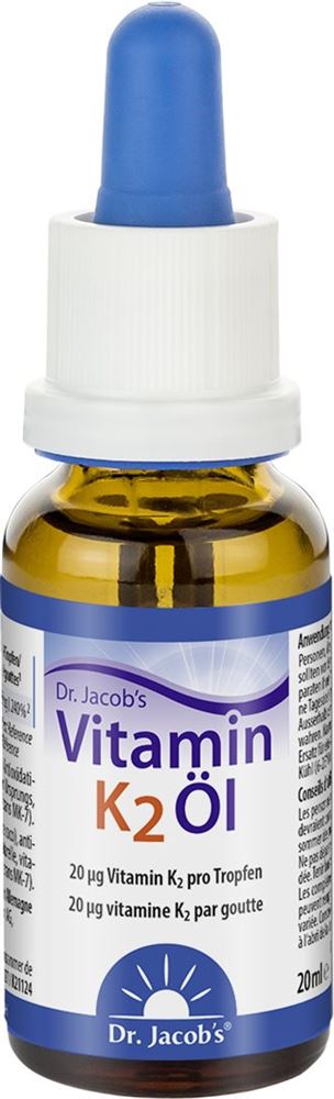 Dr. Jacob's Vitamin K2 Öl Tropfen all-trans MK7 vegan Pip Fl 20 ml