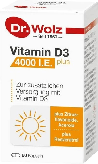 Dr. Wolz Vitamin D3 Kaps 4000 IE plus 60 Stk