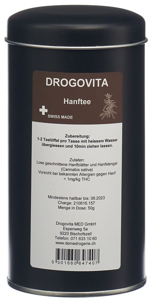 Drogovita thé au chanvre bte 50 g