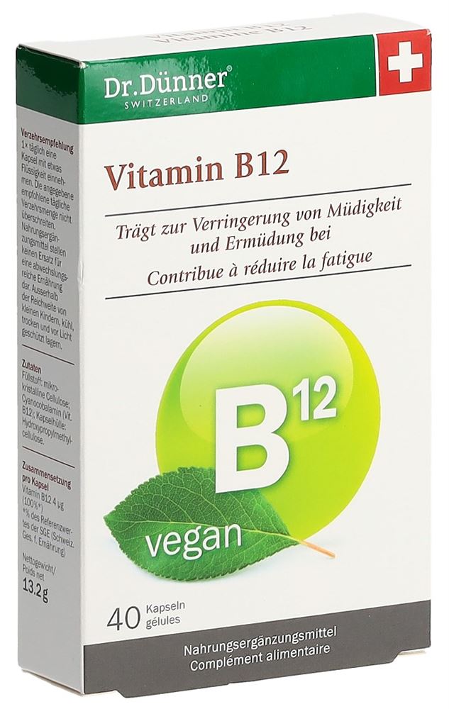 Dünner vitamin B12 vegan caps 40 pce