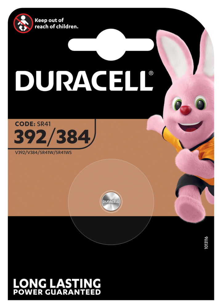 Duracell pile 392/384/Sr41/Ag3 1.55 B1 XL