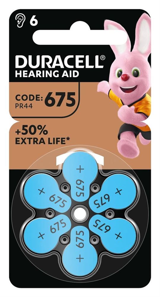Duracell Batterie EasyTab 675 Zinc Air D6 1.4V 6 Stk