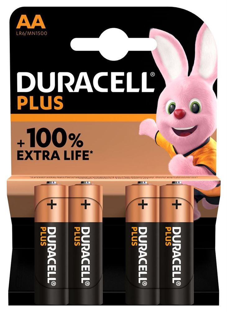 Duracell pila plus AA / LR6 4 pezzi