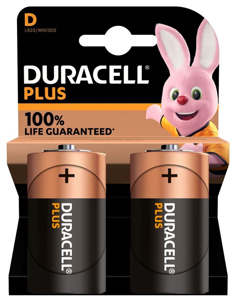 Duracell pila plus D / Lr20 2 pezzi