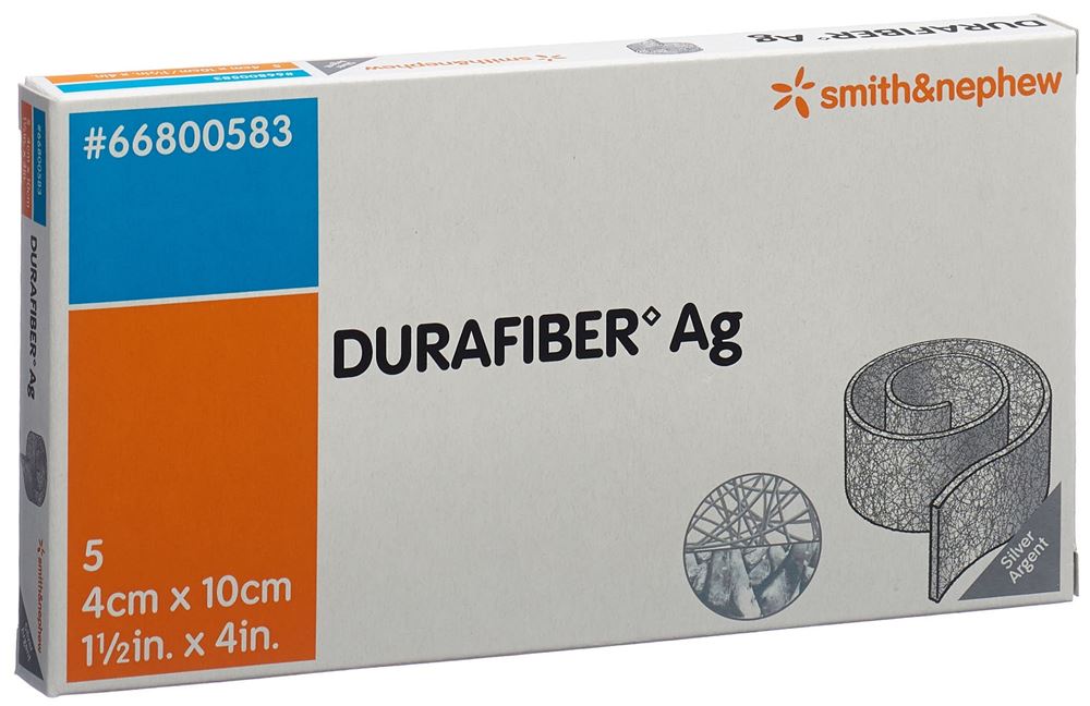 Durafiber AG Wundauflage 4x10cm steril 5 Stk