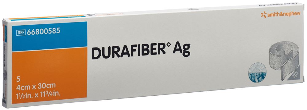 Durafiber AG Medicazione per ferite 4x30 cm sterile 5 pezzi