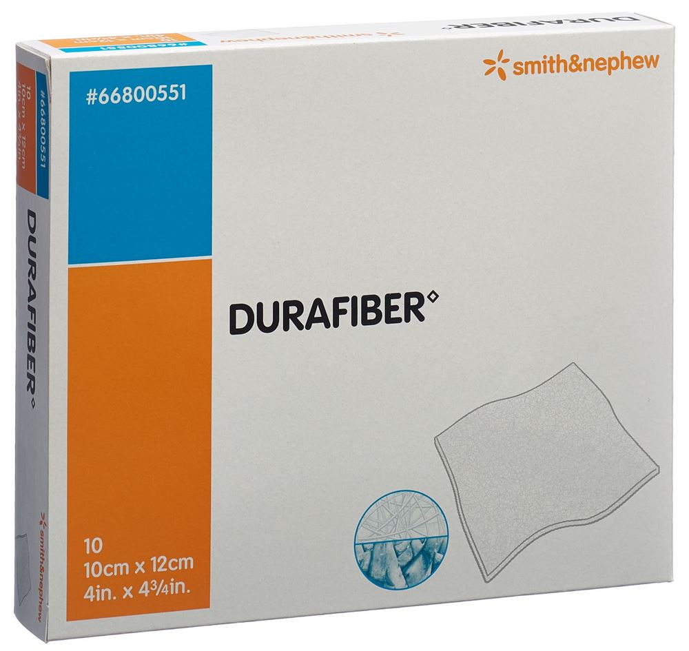Image of Durafiber Wundauflage 10x12cm steril 10 Stk