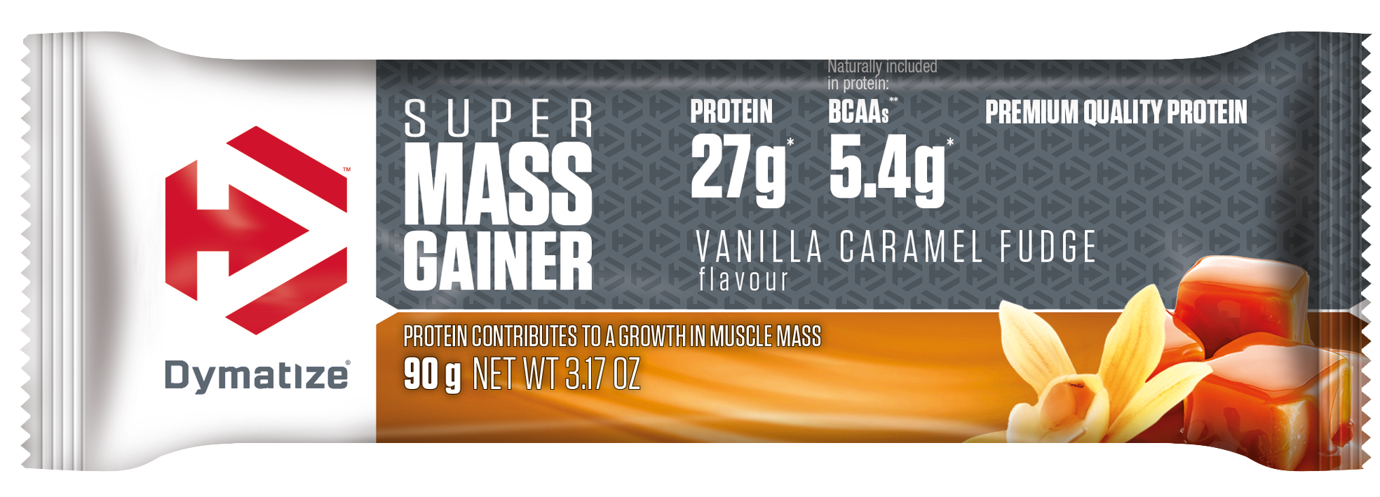 Image of Dymatize Super Mass Gainer Bar Vanilla Karamell 90 g