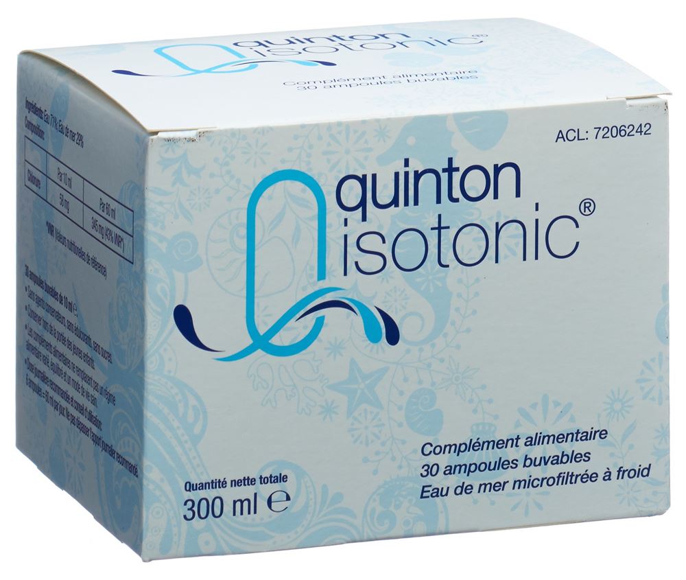 EAU DE Quinton Isotonic Trinkamp 9 g/l 30 x 10 ml