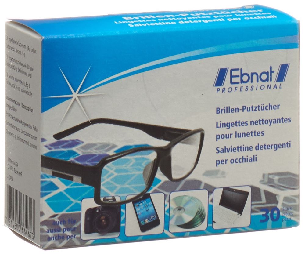 Ebnat lingette nettoie-lunettes 30 pce