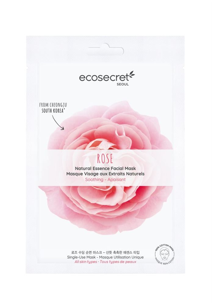 Ecosecret masque visage apaisant rose sach 20 ml