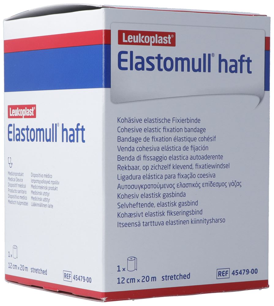 Image of Elastomull haft Gazebinde 20mx12cm weiss Rolle