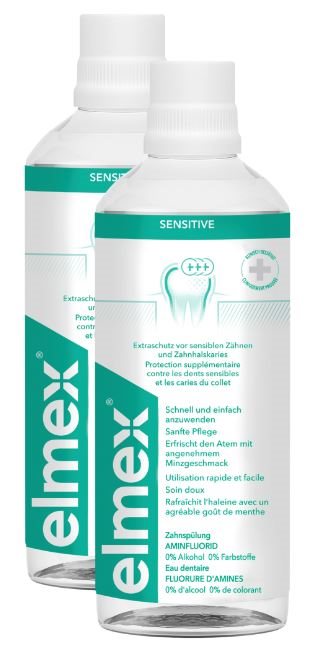 Image of elmex Sensitive Zahnspülung Duo 2 x 400 ml