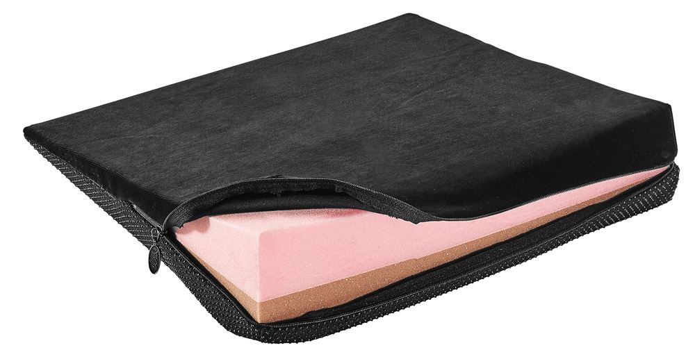 Elsa Keilkissen spezial 37x37x8/1cm schwarz mit Noppen | viscoelastischer Schaum | verhindert Druckstellen | fördert Durchblutung | Bezug waschbar