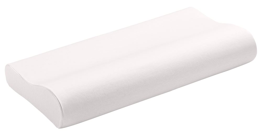 Elsa Nackenkissen 50x9cm inklusiv Veloursbezug écru | Viskoelastisch | Anatomisch geformt | Waschbar | Alltagshilfen Kissen & Rolle